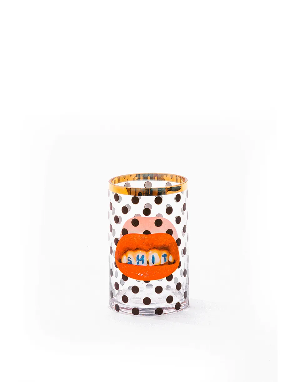 TOILETPAPER Cylindrical Small vaso vetro Roses 14 cm