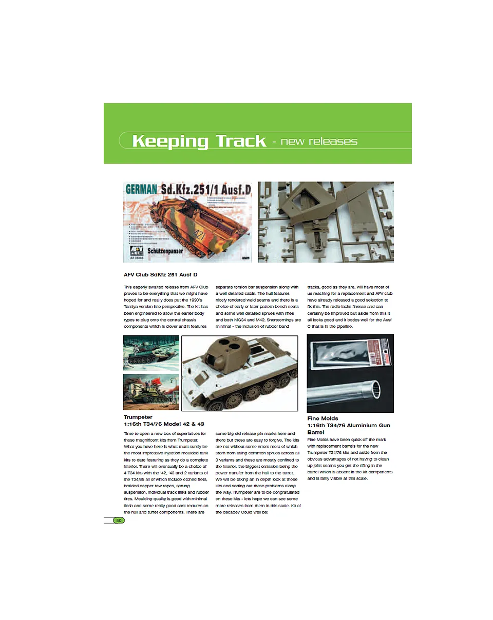 AFV Modeller AFV 18 rivista PDF Keeping Track copia singola