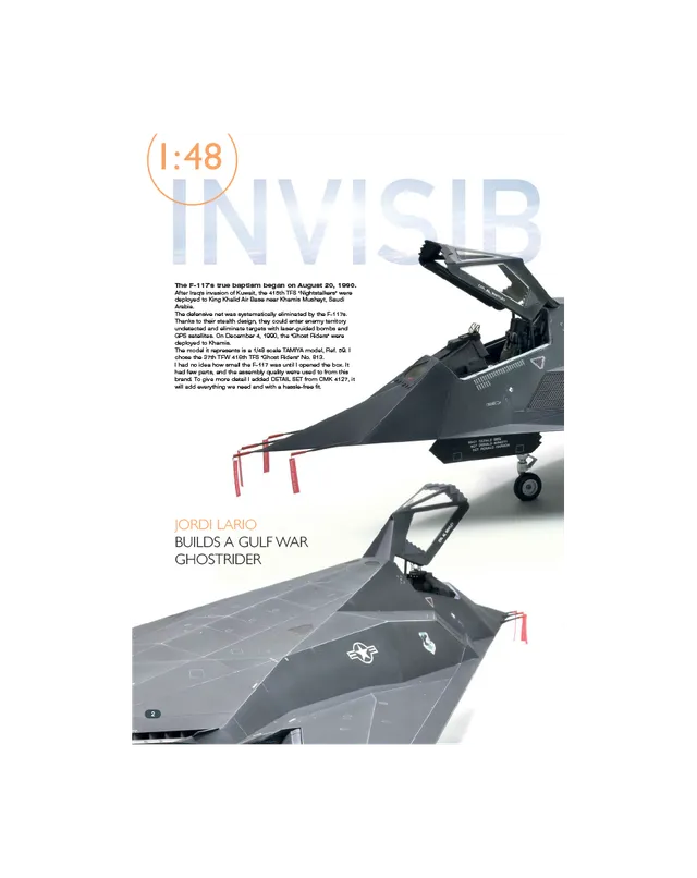 AFV Modeller AIR122 F-117 Nighthawk articolo PDF