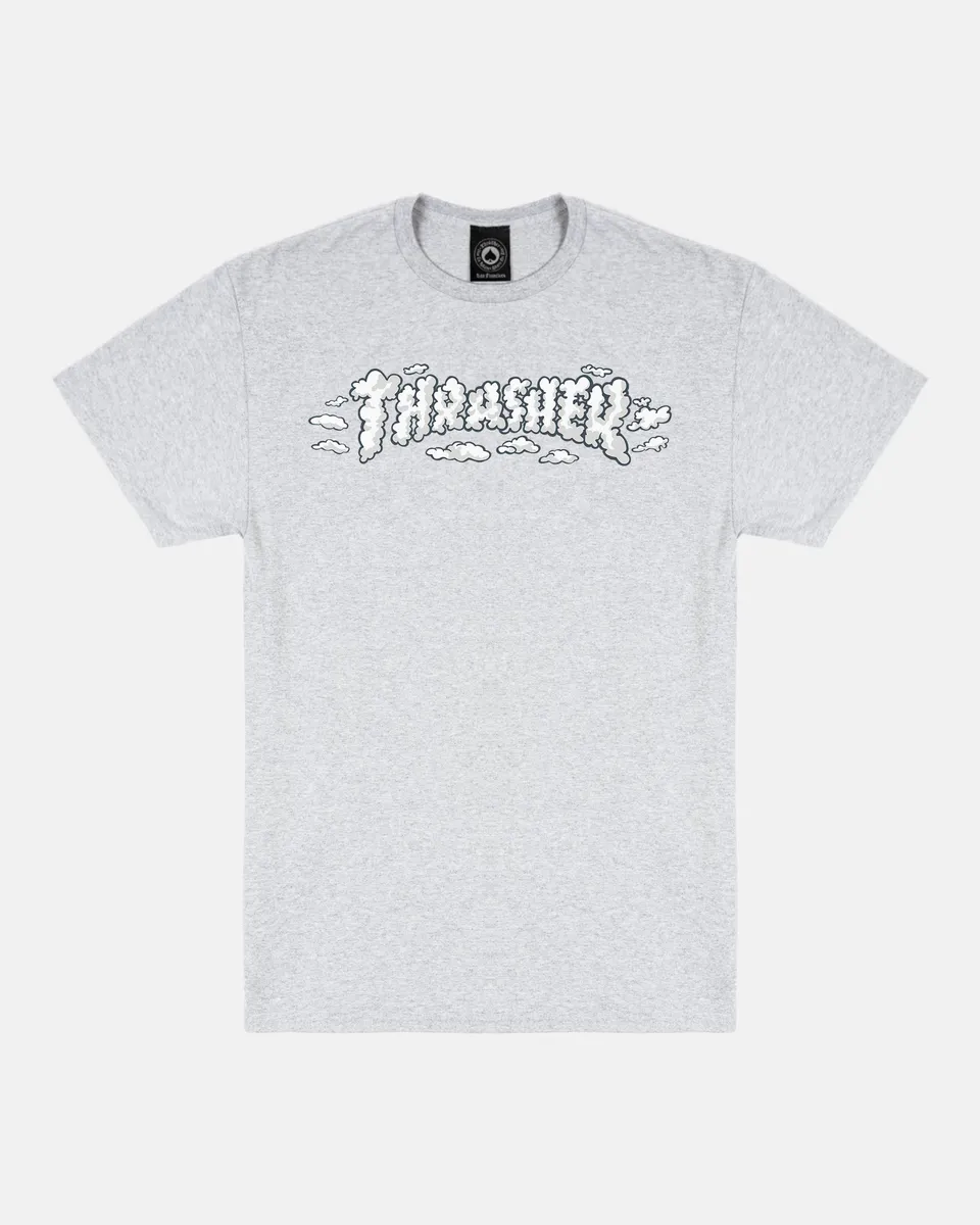 Thrasher Clouds by Spanky t-shirt maglietta grigia cotone