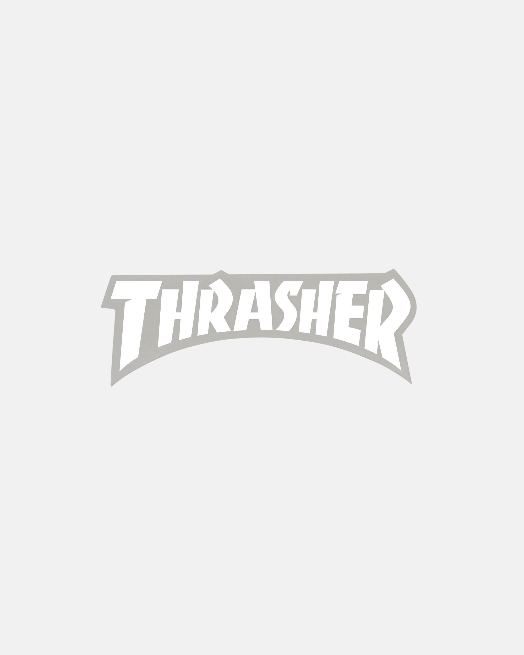 Thrasher Die Cut Adesivo Bianco 14,6x5,4 cm Skate