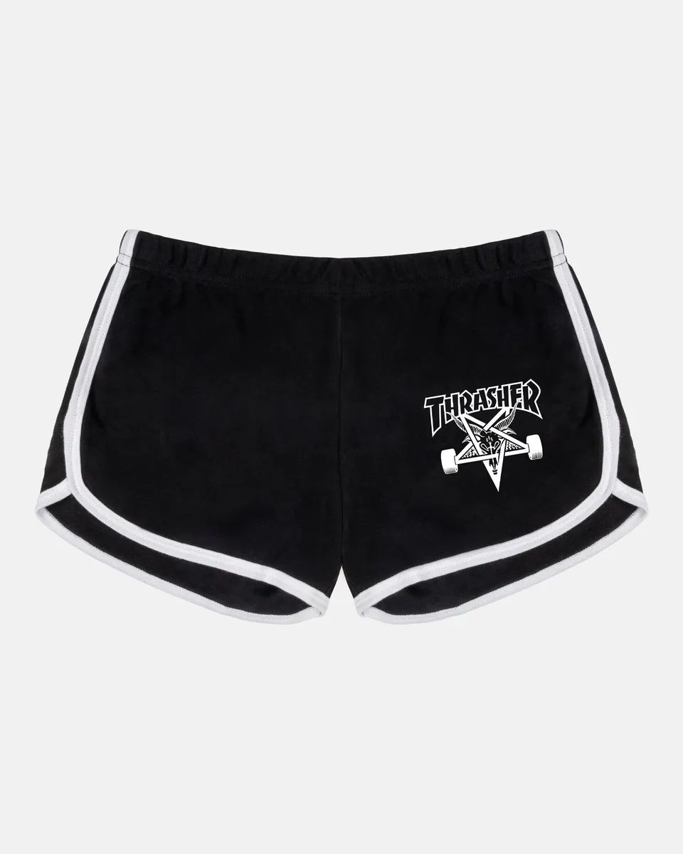 Thrasher Skategoat shorts donna neri cotone night