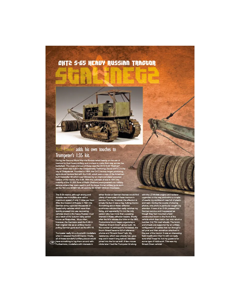 AFV Modeller AFV71 Stalinets ChTZ-65 articolo PDF trattore