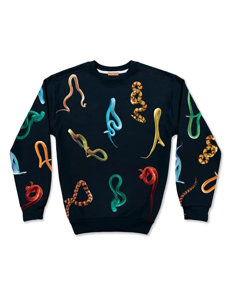 TOILETPAPER Snakes felpa nera taglia M 245 g/m²