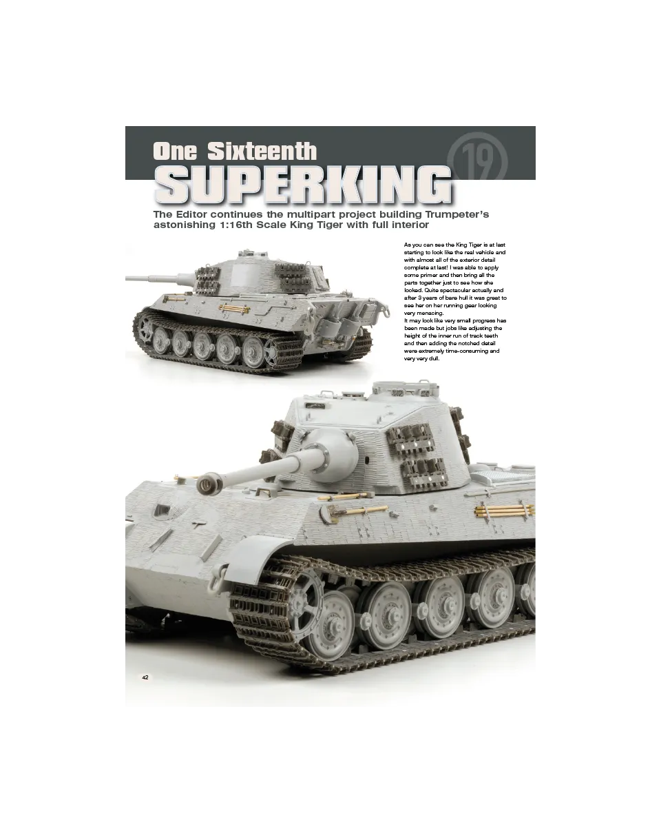 AFV Modeller AFV63 One Sixteenth Superking 19 articolo PDF copia singola