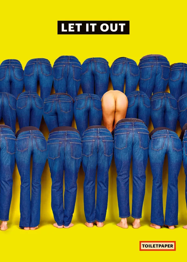 TOILETPAPER Poster Butts poster 50x70cm