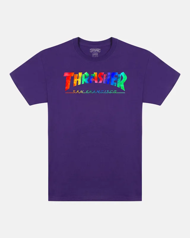 Thrasher Skate Mag Tie Dye t-shirt viola cotone