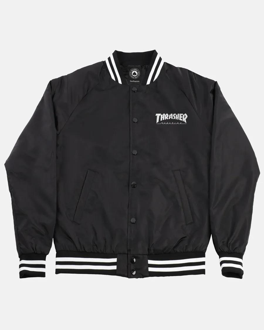 Thrasher Mag Logo giacca bomber nera nylon