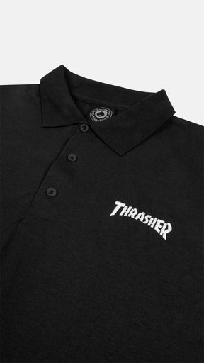 Thrasher Polo maglietta polo nera pesante