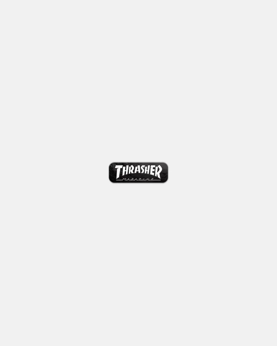 Thrasher Mag Logo spilla smaltata nero bianco