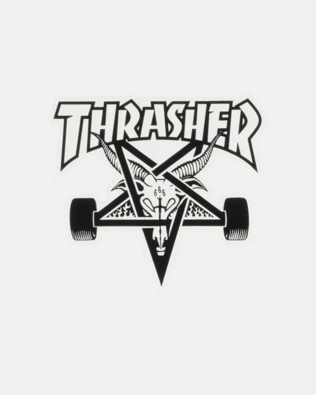 Thrasher Skategoat adesivo nero capra