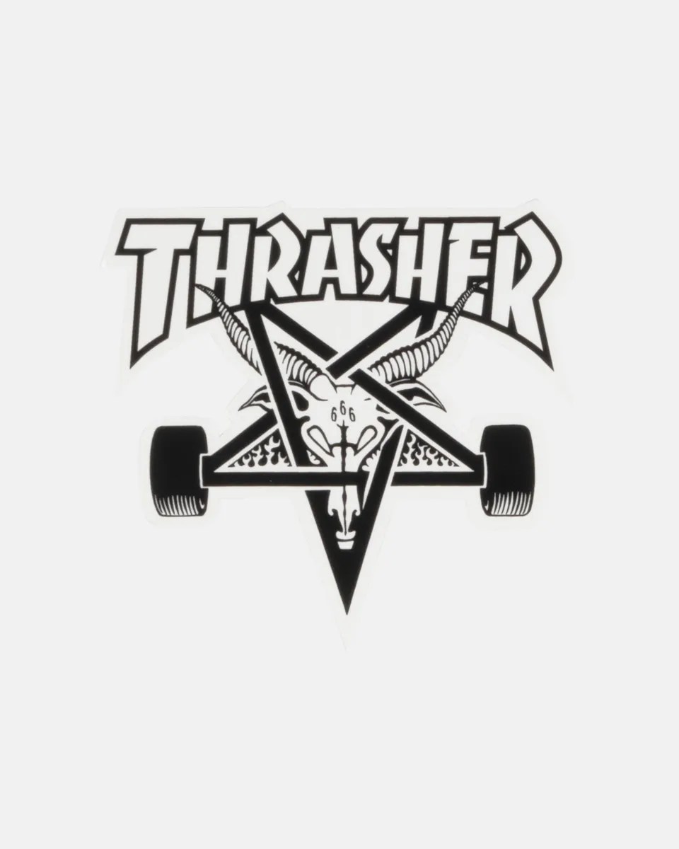 Thrasher Skategoat adesivo nero capra