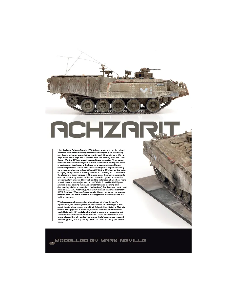 AFV Modeller AFV118 Achzarit articolo PDF blindati