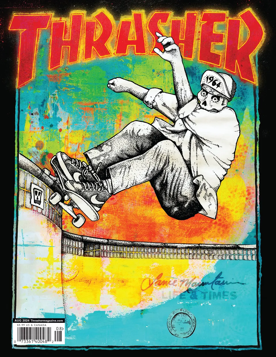 Thrasher Magazine Agosto 2024 Rivista Copia Singola