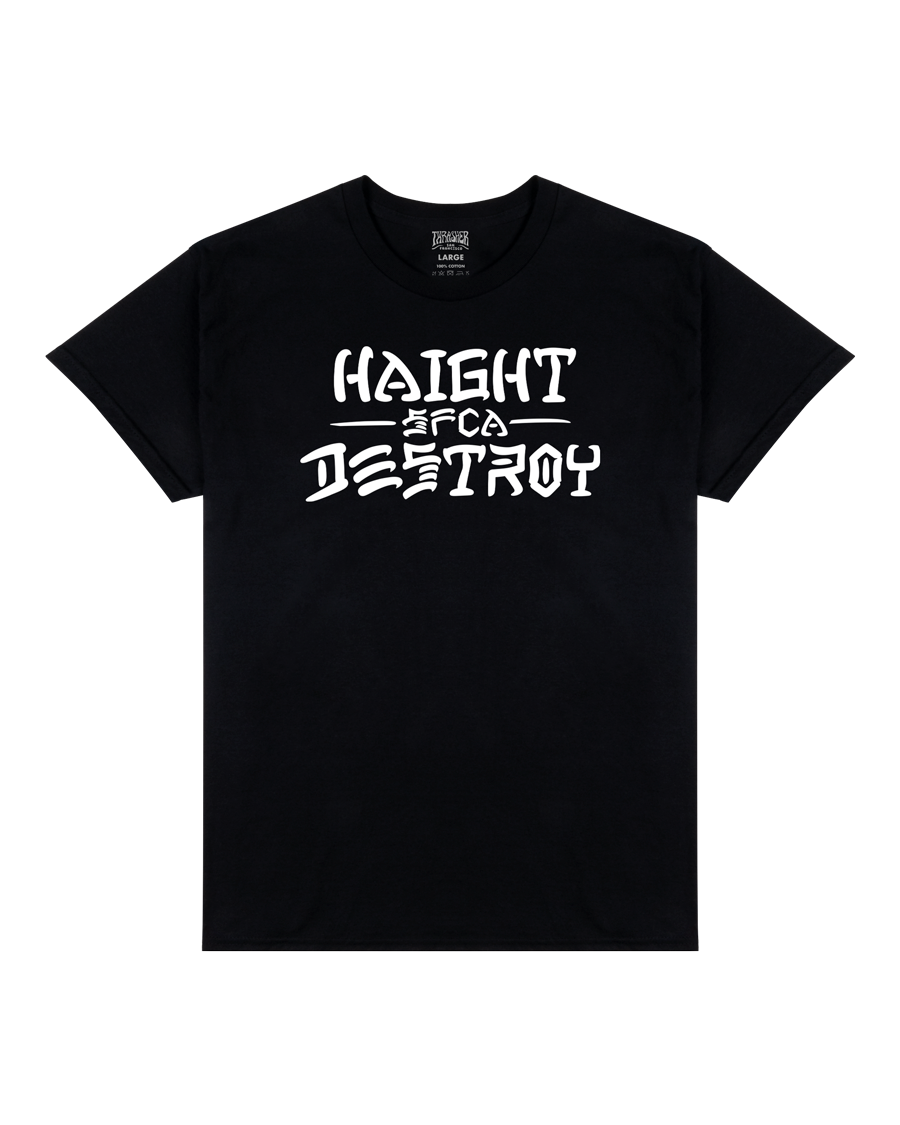 Thrasher Haight and Destroy t-shirt nera skate