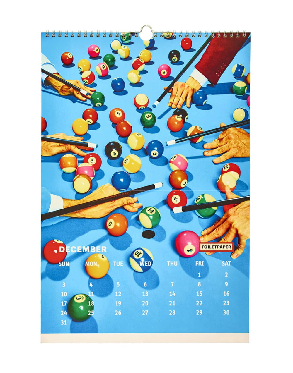 TOILETPAPER Calendar 2017 calendario parete 28x22