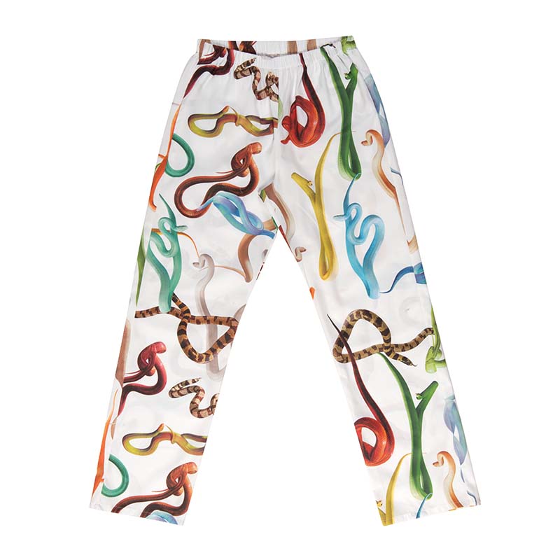 TOILETPAPER Snakes pigiama raso cotone nero S/M