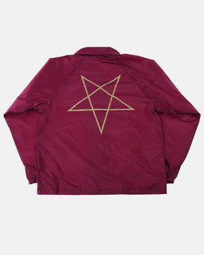 Thrasher Pentagram Coach Jacket giacca bordeaux nylon