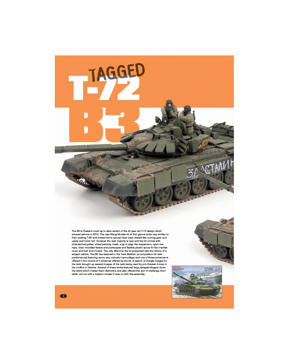 AFV Modeller AFV91 T-72B3 articolo PDF copia singola