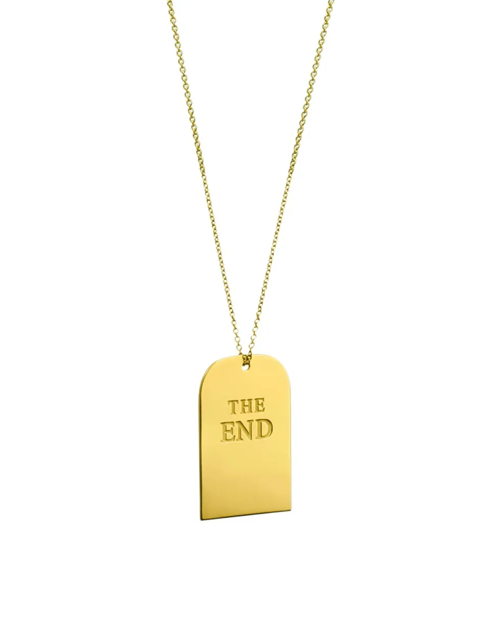 TOILETPAPER Endless Golden Necklace Medium collana argento The End