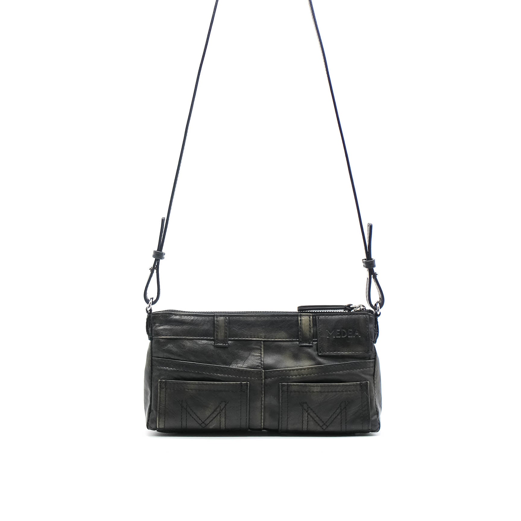 TOILETPAPER x Medea Pocket bag borsa pelle nera 21x13 cm