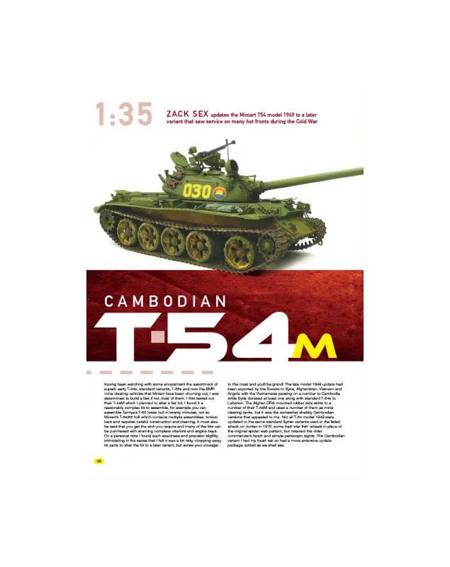 AFV Modeller AFV104 articolo PDF Cambodian T-54m