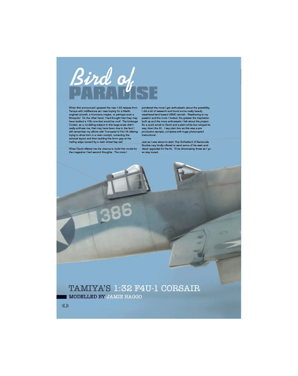 AFV Modeller AIR51 Bird of Paradise articolo PDF