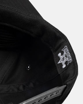 Thrasher Rope Snapback cappellino nero giallo logo ricamato