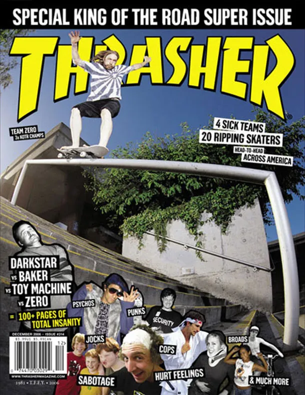 Thrasher Dicembre 2006 King of the Road rivista arretrato