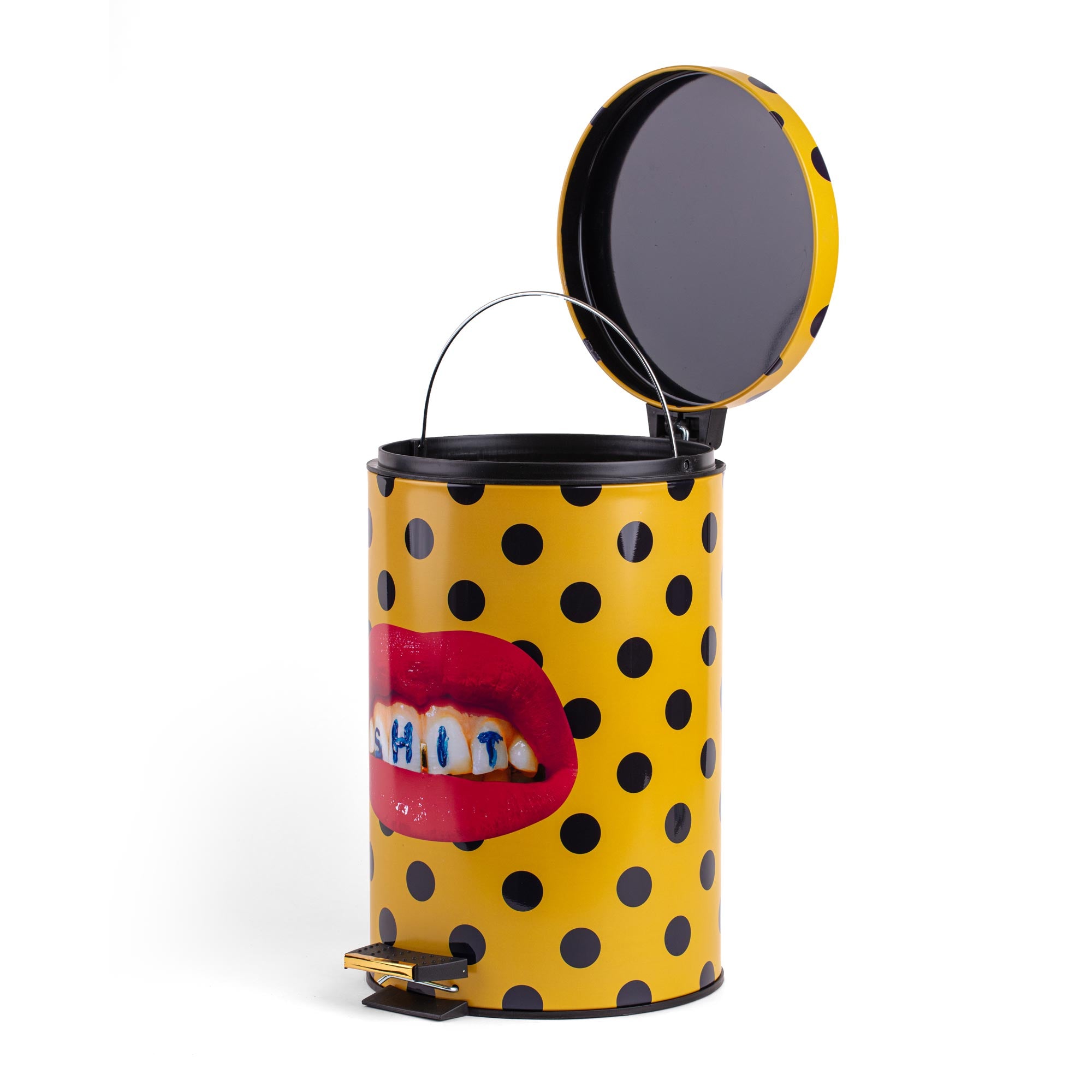 TOILETPAPER Dustbins 12L pattumiera Roses 12 litri metallo
