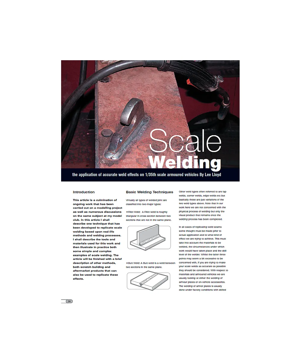 AFV Modeller Issue 13 Scale Welding articolo PDF saldature