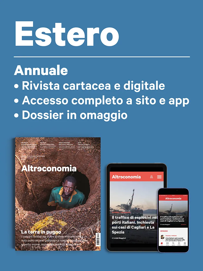 Altreconomia Annuale estero abbonamento 11 numeri carta digitale