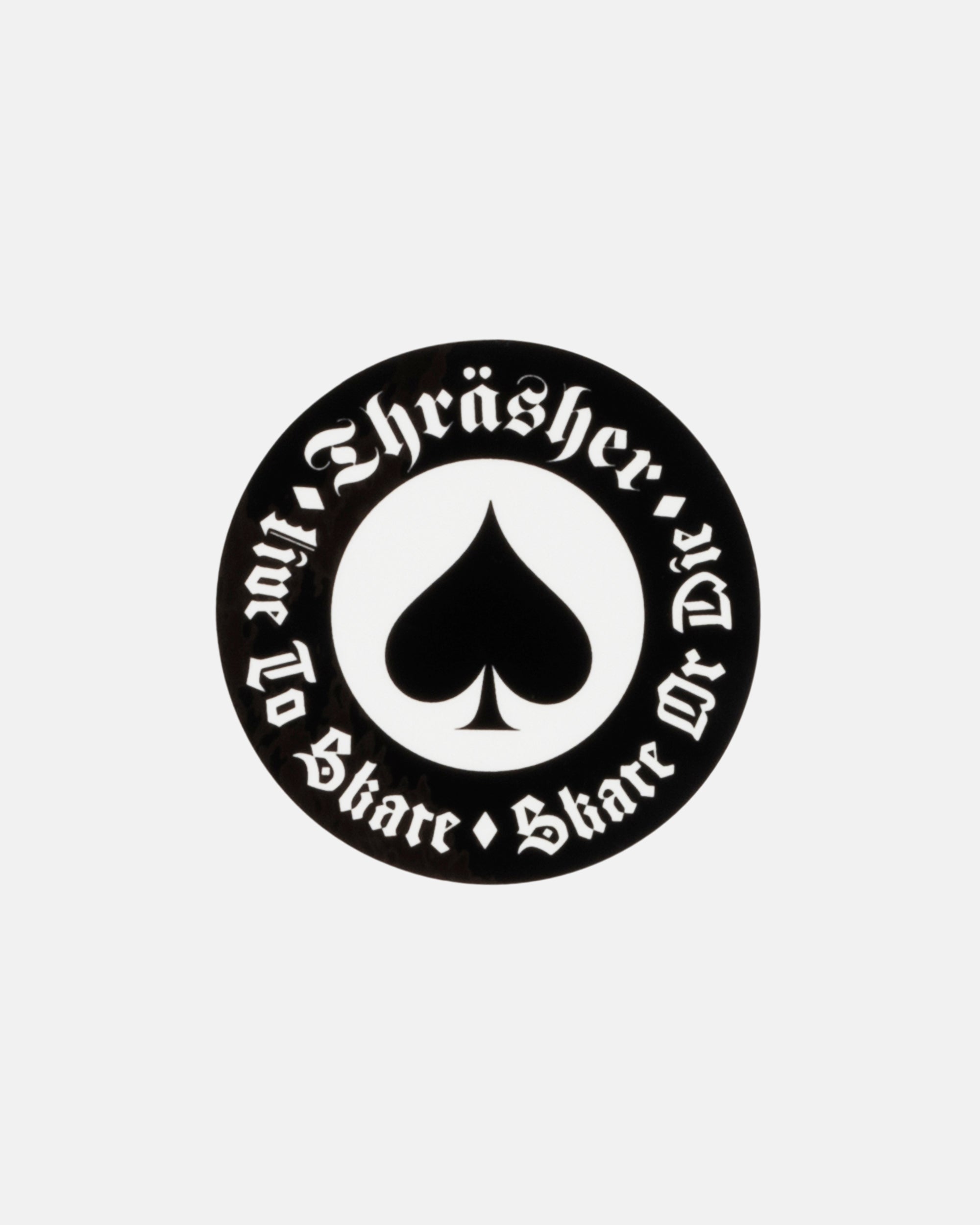 Thrasher Oath sticker nero bianco adesivo singolo