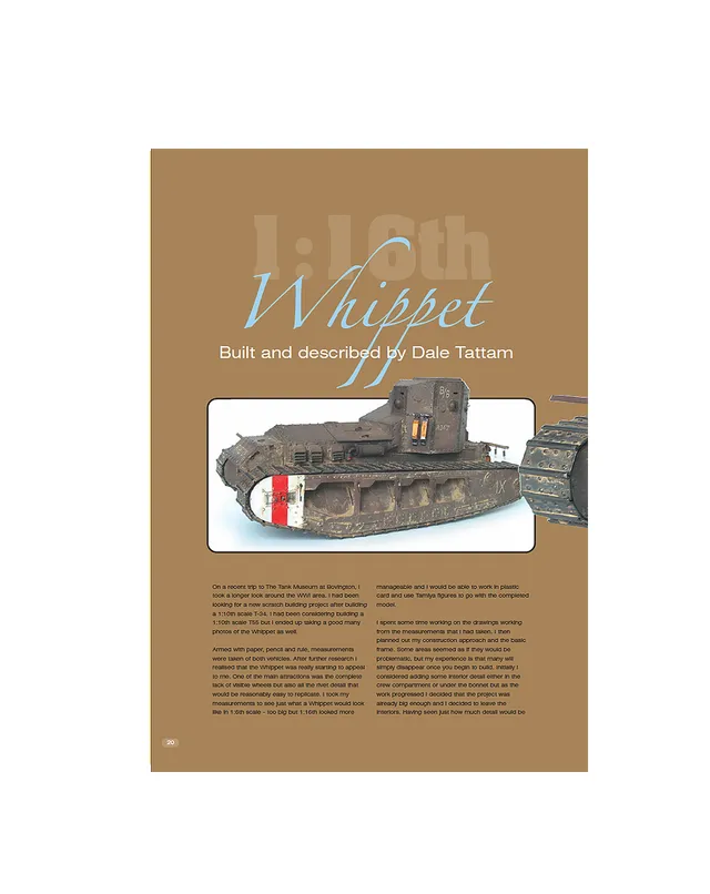 AFV Modeller Issue 29 Whippet articolo PDF copia singola