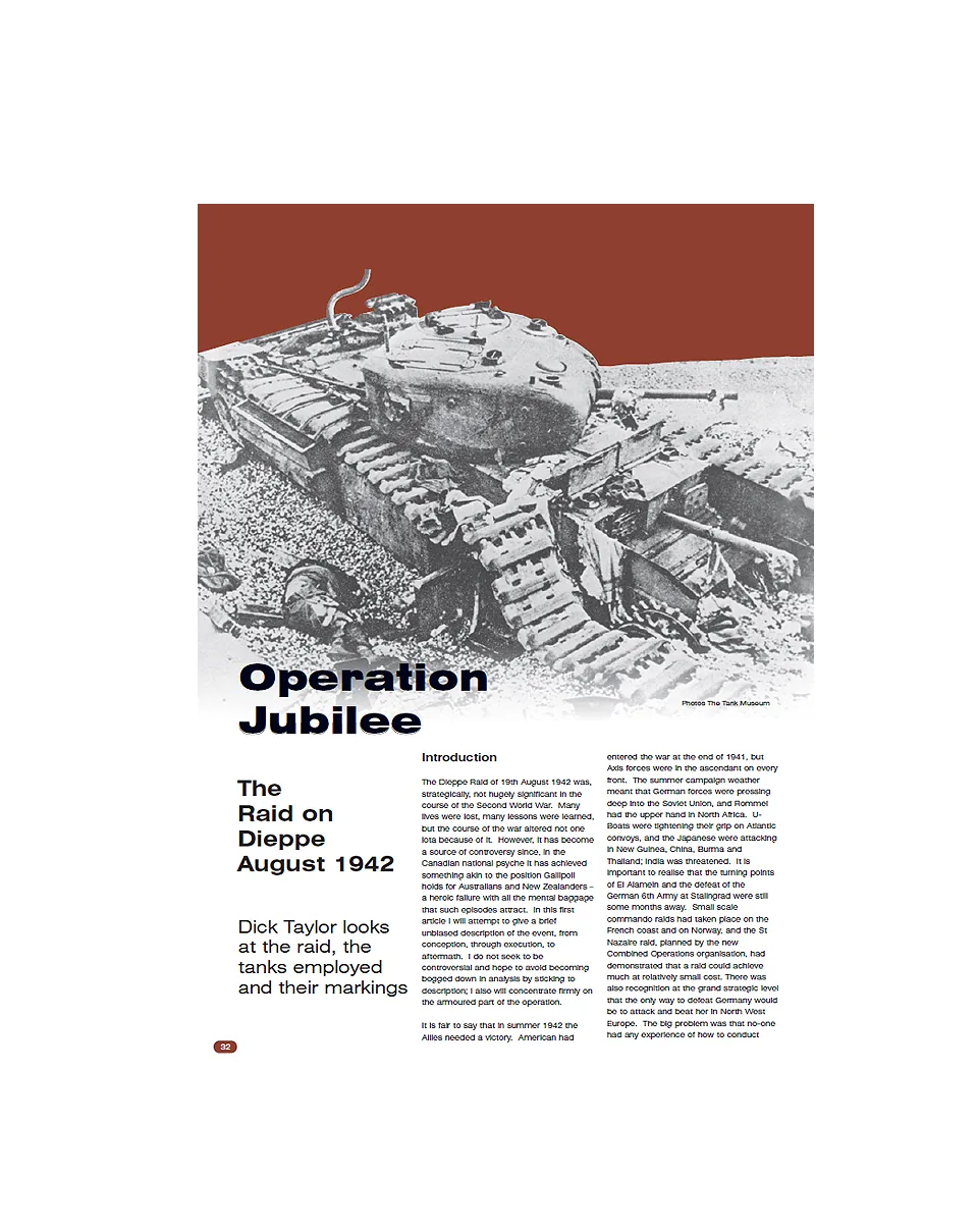 AFV Modeller Issue 32 Operation Jubilee articolo PDF copia singola