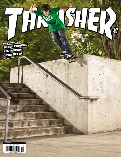 Thrasher Magazine agosto 2011 rivista copia singola