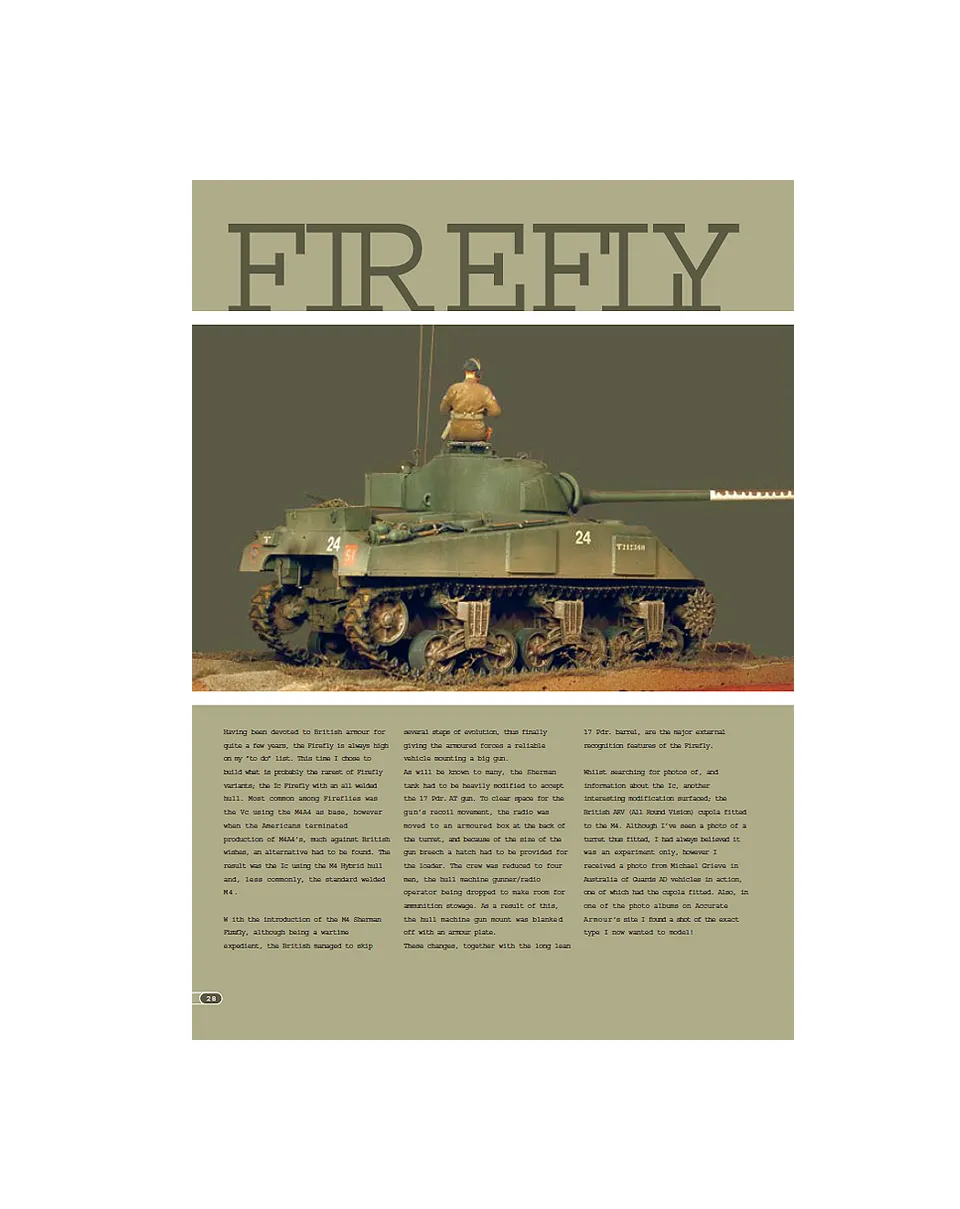 AFV Modeller Issue 9 Firefly articolo PDF copia singola