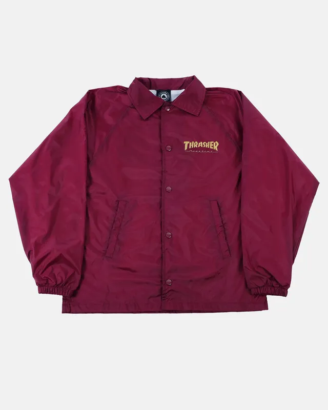 Thrasher Pentagram Coach Jacket giacca bordeaux nylon
