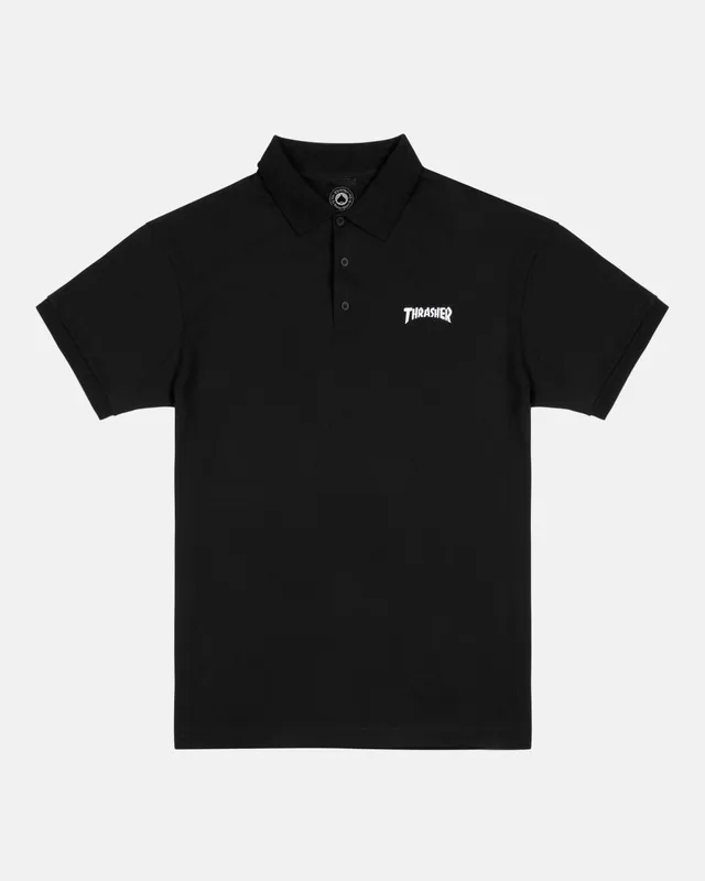Thrasher Polo maglietta polo nera pesante