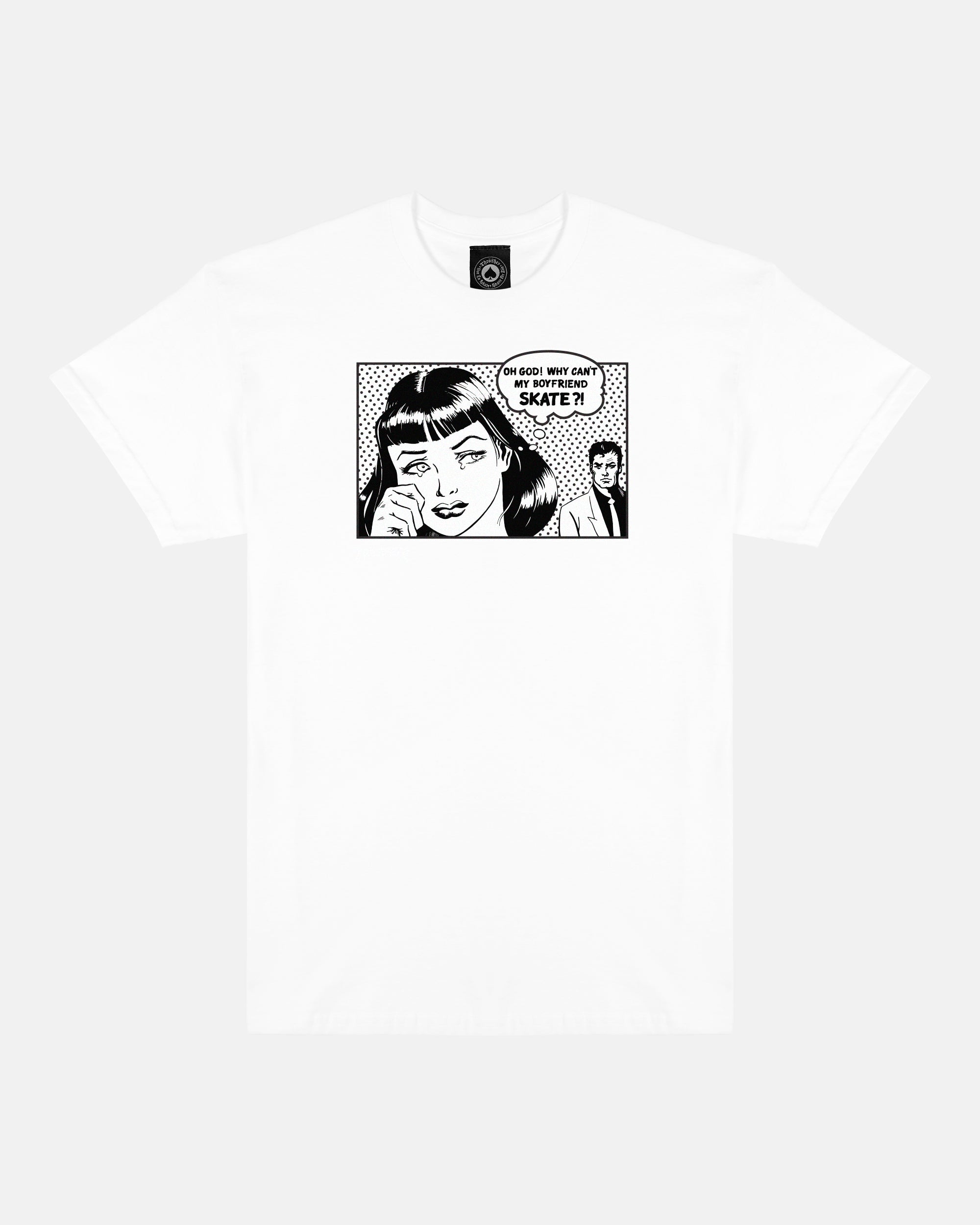 Thrasher Boyfriend T-Shirt maglietta bianca cotone