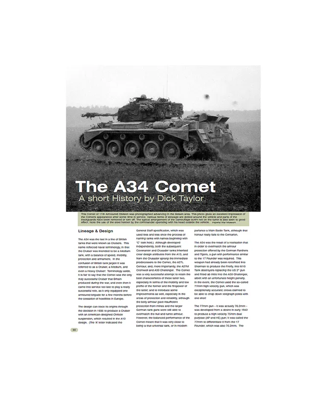 AFV Modeller Issue 31 A34 Comet articolo PDF copia singola