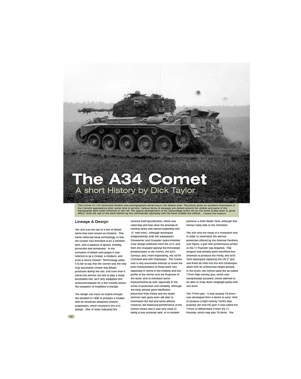 AFV Modeller Issue 31 A34 Comet articolo PDF copia singola