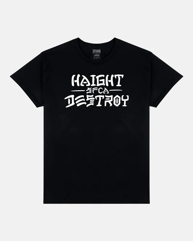 Thrasher Haight and Destroy t-shirt nera skate