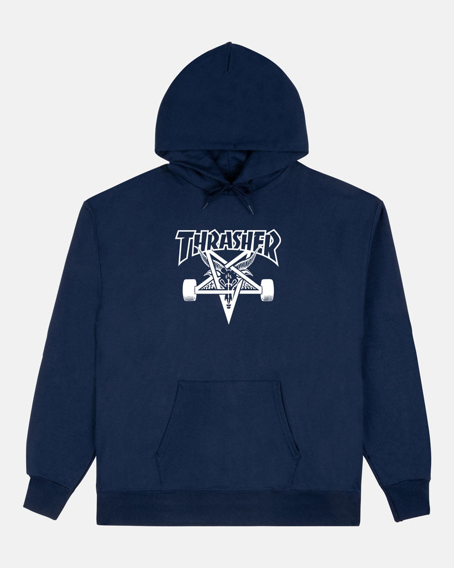 Thrasher Skategoat felpa navy cappuccio unisex
