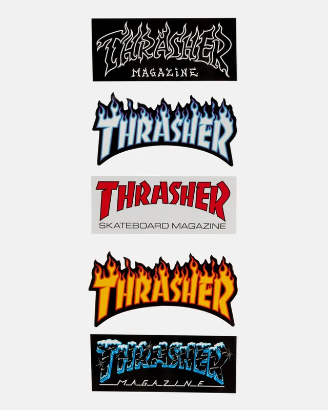 Thrasher Stickers set 5 adesivi 20 cm assortiti