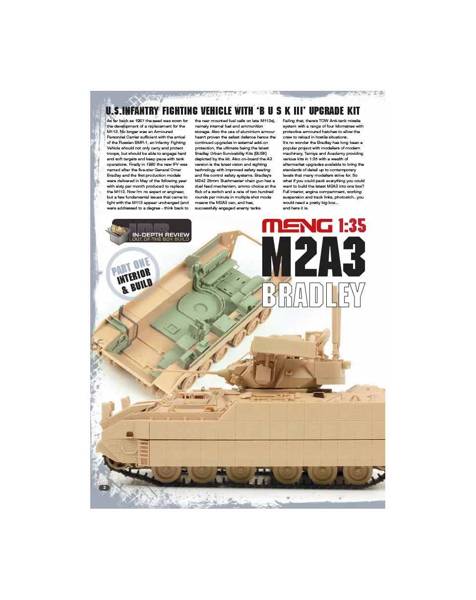 AFV Modeller AFV76 articolo PDF M2A3 Bradley BUSK III