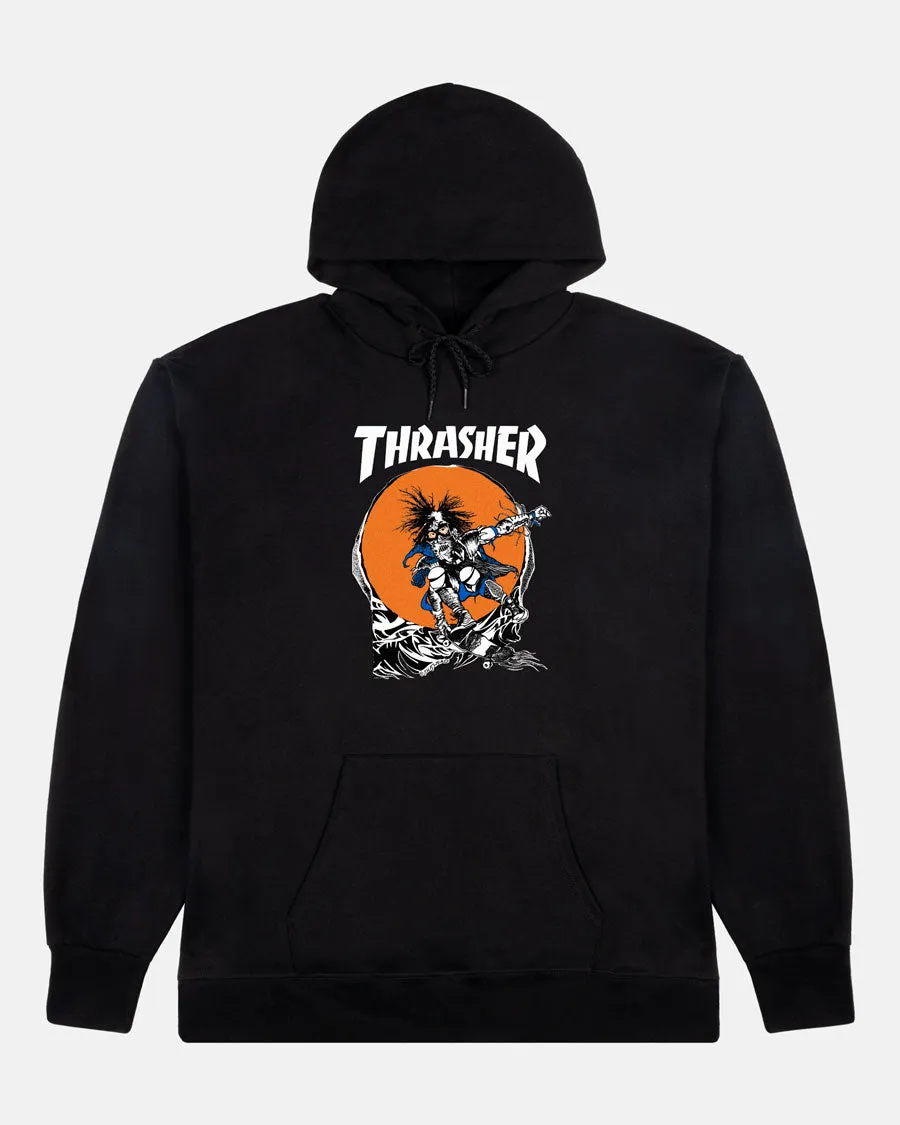 Thrasher Skate Outlaw felpa con cappuccio nera cotone