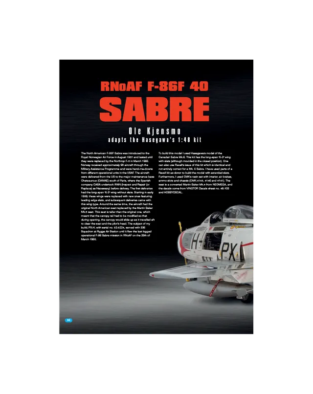 AFV Modeller AIR AIR53 articolo PDF Royal Norwegian F-86F