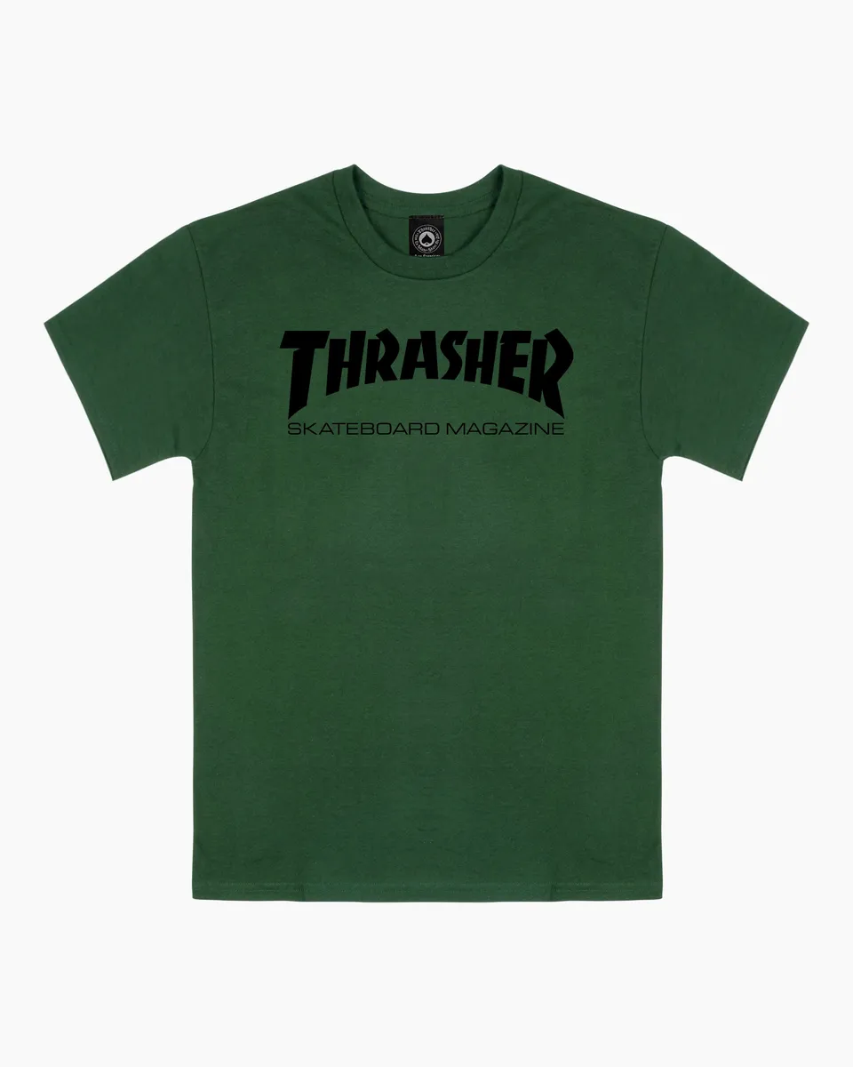 Thrasher Skate Mag maglietta verde army cotone USA