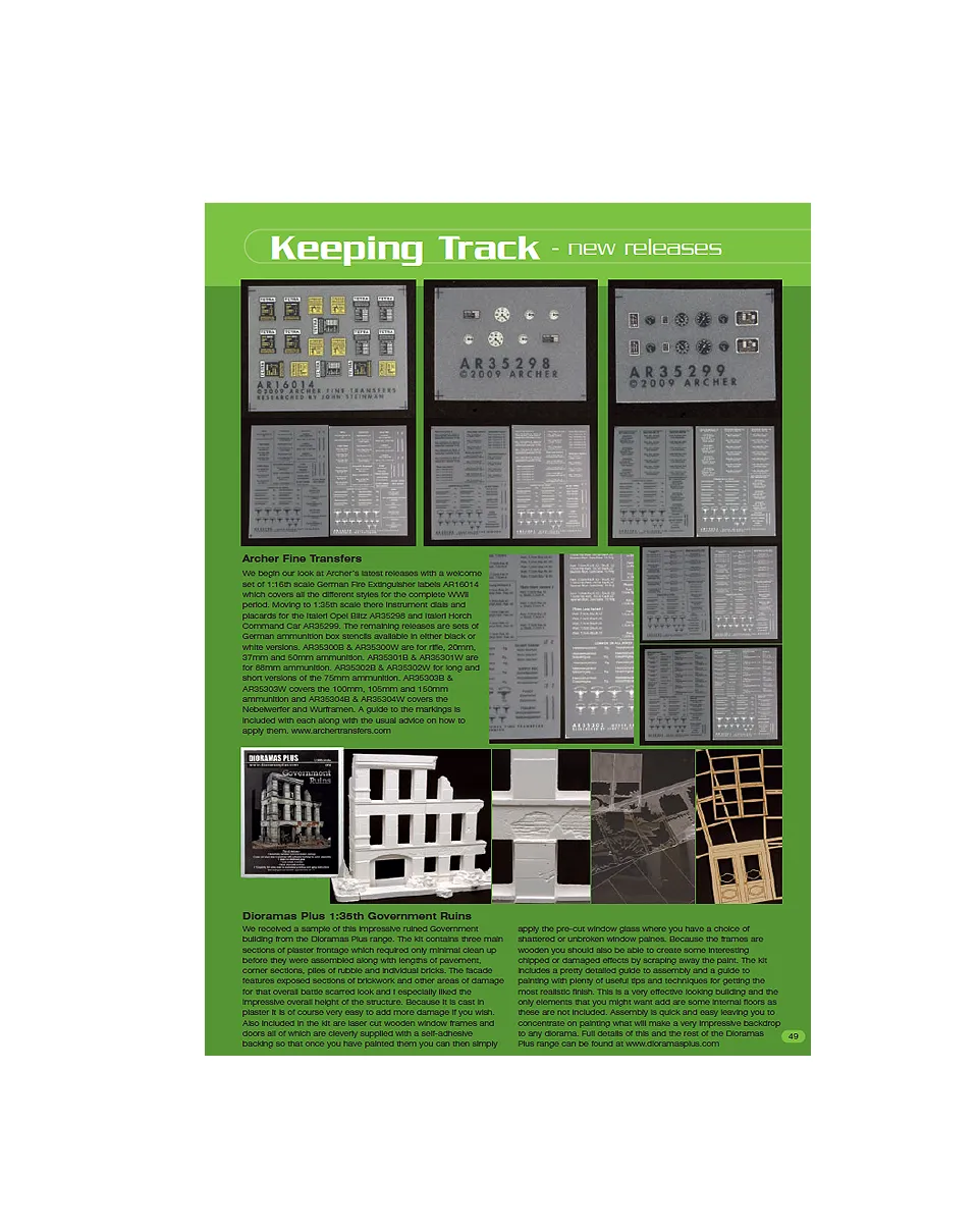 AFV Modeller Issue 47 articolo PDF Keeping Track